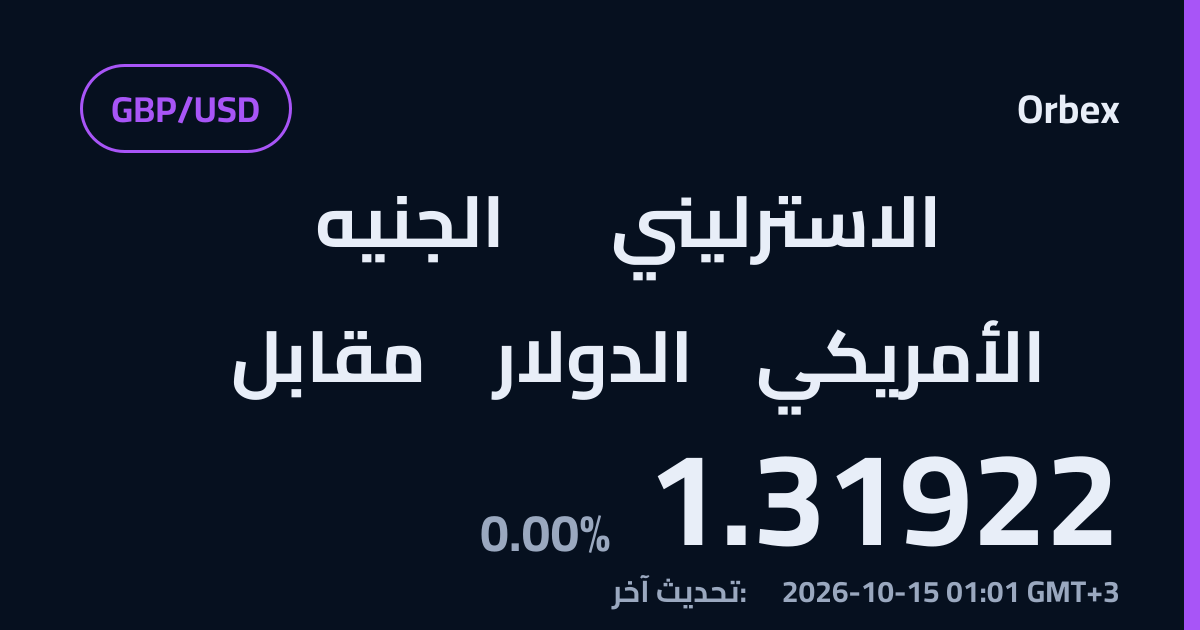 سعر الجنيه الاسترليني مقابل الدولار اليوم (GBP/USD) | Orbex